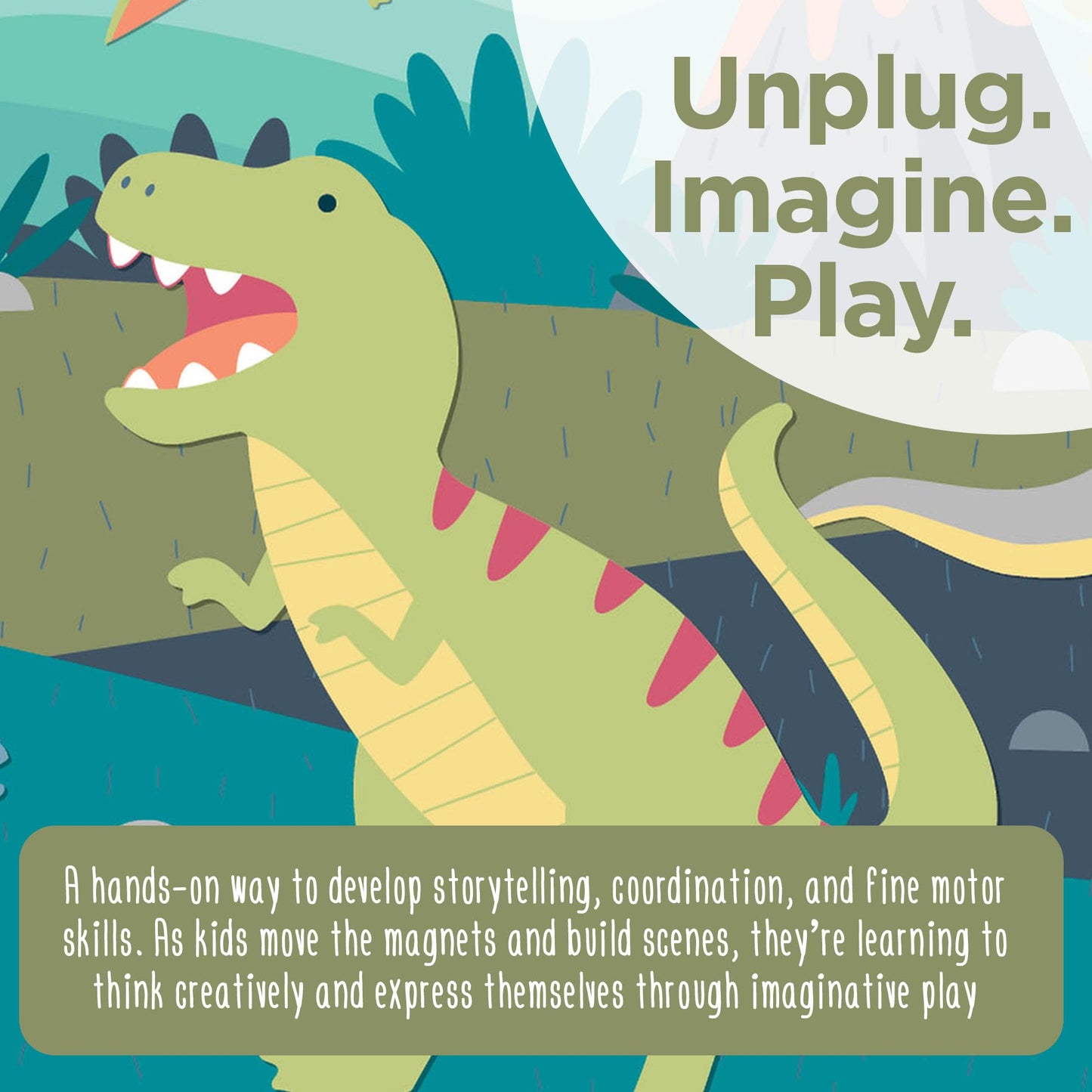 Stephen Joseph Magnetic Play Set Dino