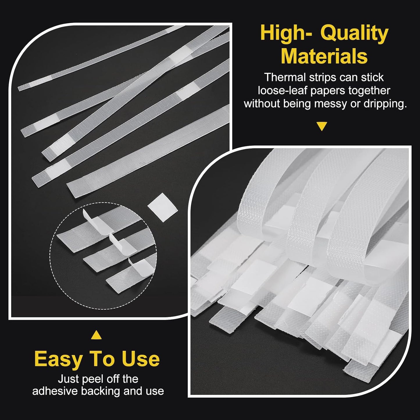 PATIKIL 10x285mm Thermal Binding Strips, 20PCS Glue Strips Tape Hot Melt Adhesive with Mesh Backing for Book Binding Repair Albums Pictures Files Crafts A4 Letter Size, White