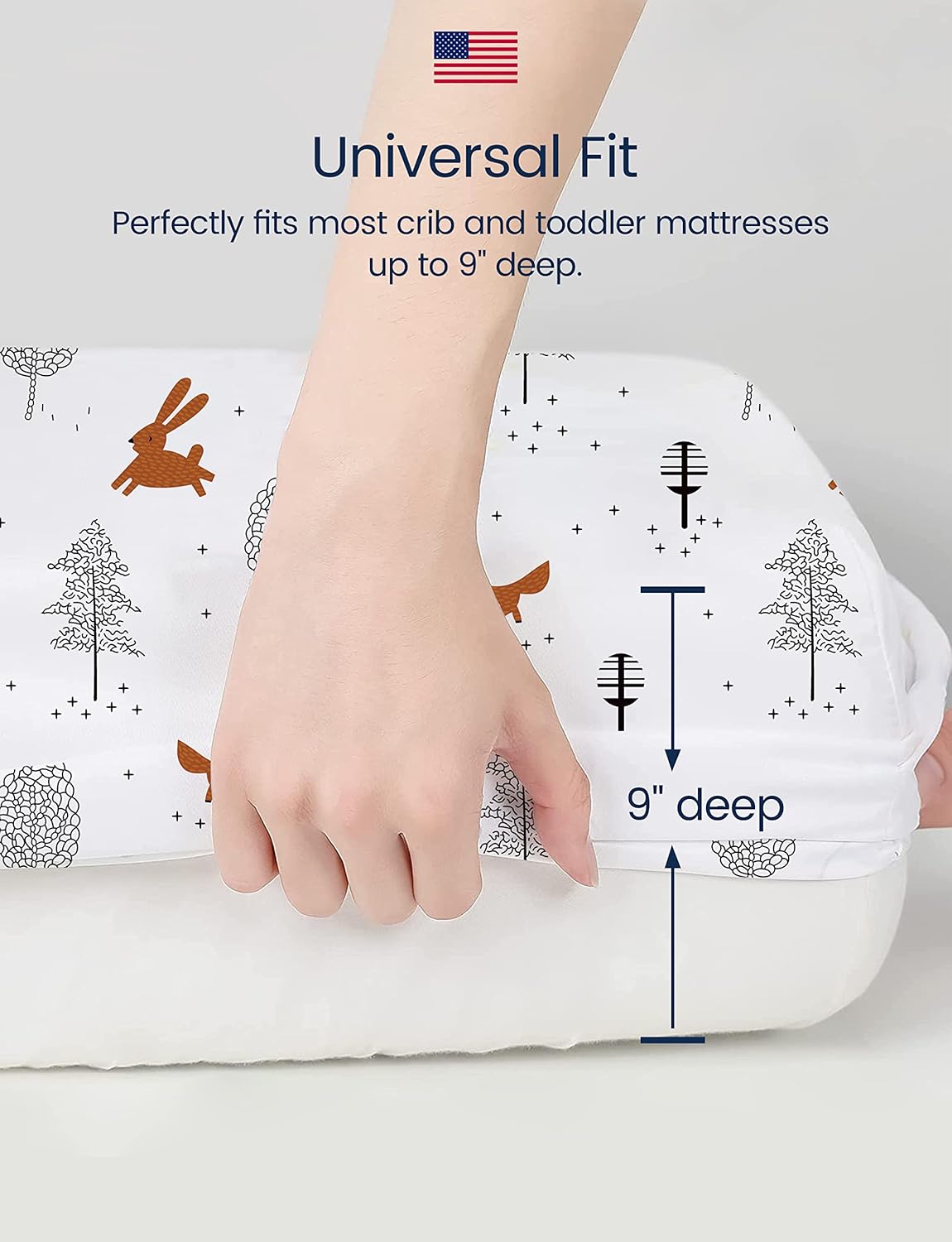 TotAha Premium Stretchy Crib Sheets (2-Pack)-Hypoallergenic, Silky Comfort, Buttery Soft, Calming Effect, All-Season Jersey-Knit Sheets, 9'' Extra Deep Pocket (Pink Buds & Green Leaves)