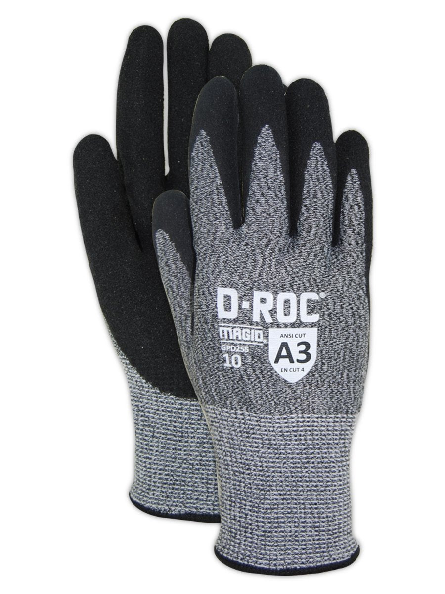 MAGID Griffin Gear ANSI A3 Hyperon Blended Sandy Nitrile Coated Work Gloves, 1 Pair, Size 11/2XL, GPD255