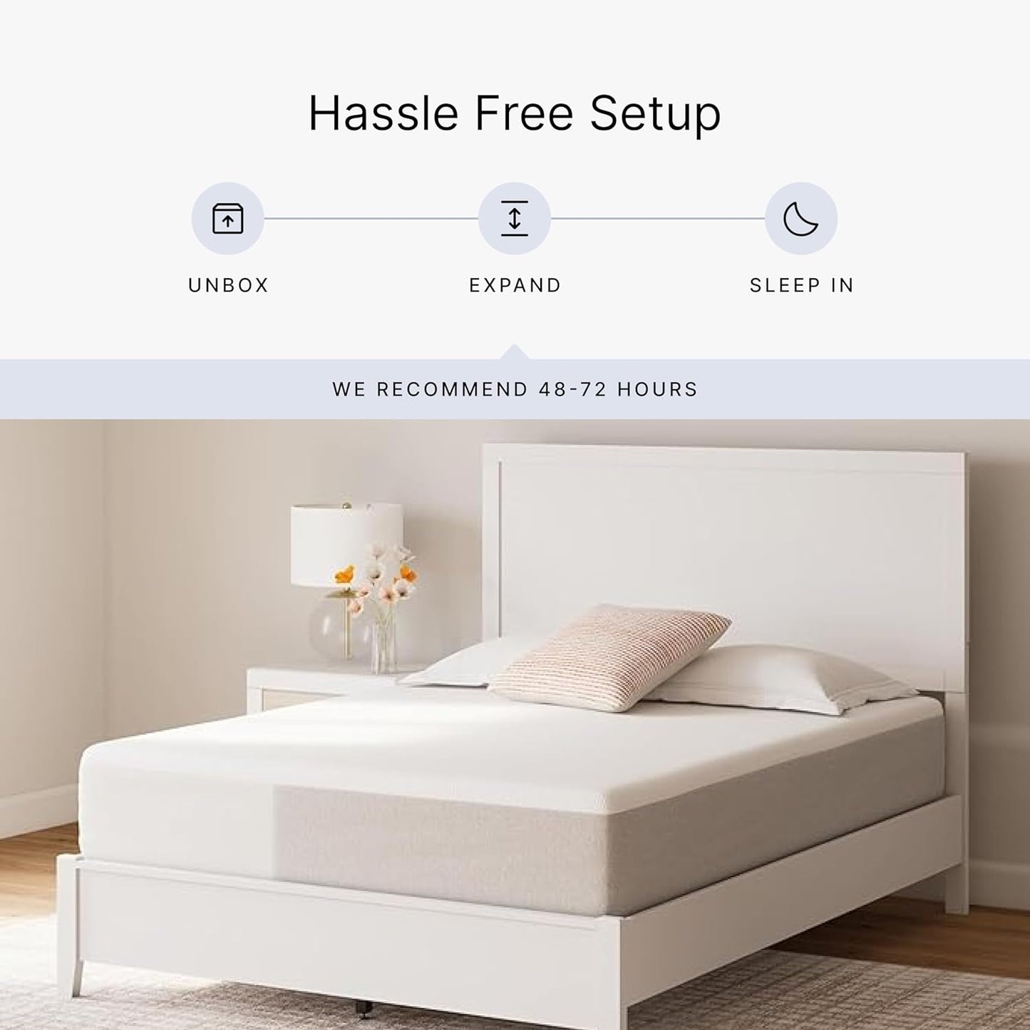 Signature Design by Ashley Queen Size Cool Max 12 Inch Medium Plush Cooling Gel Infused Memory Foam Mattress for Pressure Relief, Fiberglass Free, Mattress in A Box
