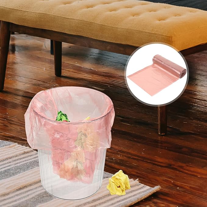 100Pcs Gold Thickened Disposable Trash Bags Large Capacity Waste Containers for Kitchen Bathroom Home Office Sanitary Refuse Bin Liners