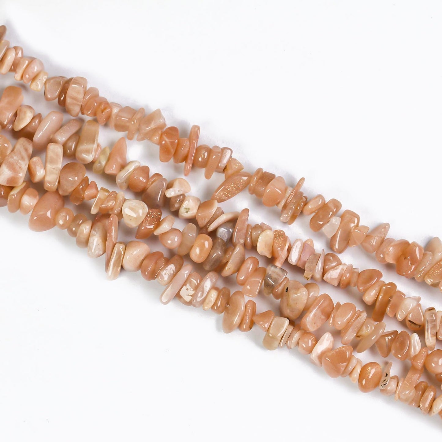 31 inches Chip Stone Loose Gemstones Beads Drilled Strand for Jewelry Making (Sunstone)