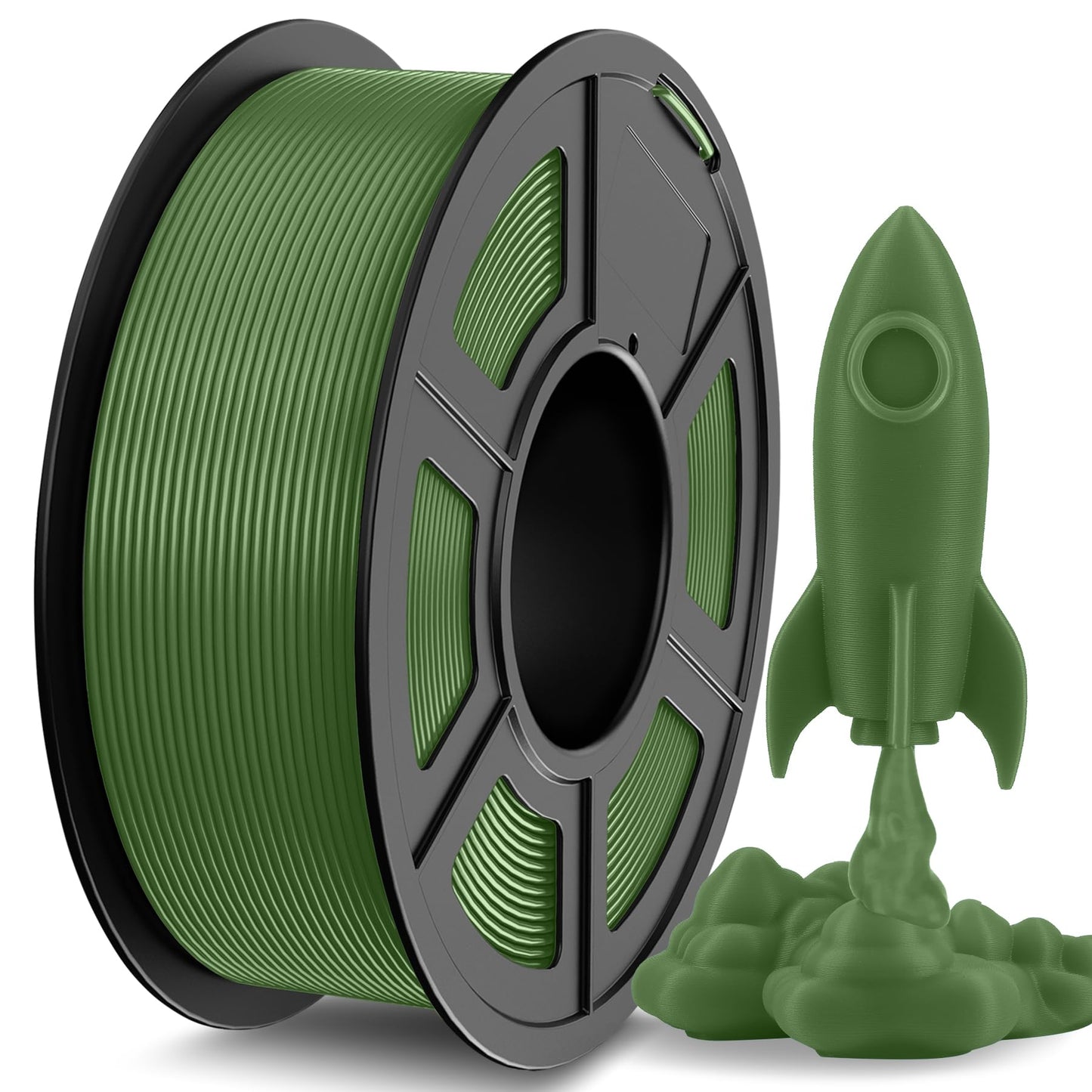 JAYO High Speed PLA Filament 1.75mm Olive Green 1.1KG, Rapid PLA 3D Printer Filament for Fast Printing up to 600mm/s, Dimensiona