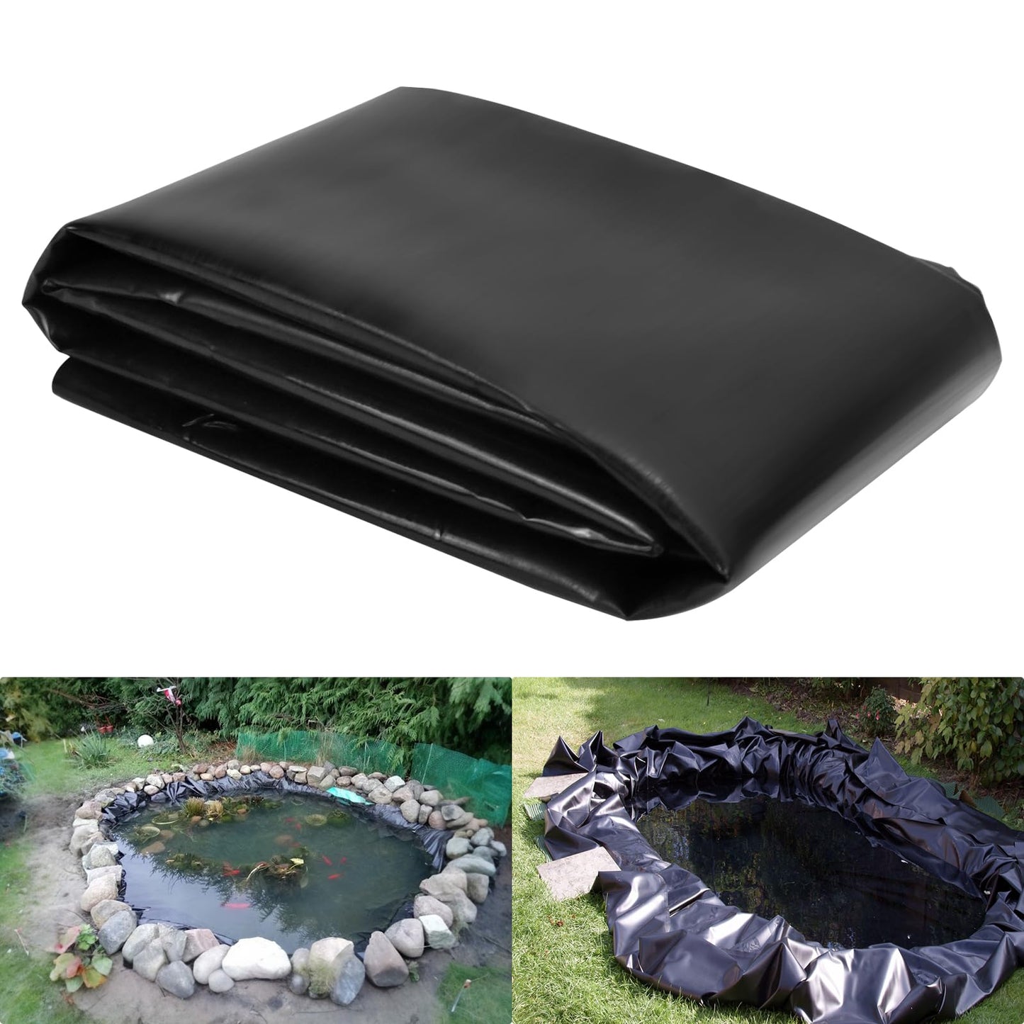 SDLDEER Pond Liner, 20 Mil HDPE Pond Liners for Outdoor Ponds, 7 X 10 Ft Large Size Plastic Pond for Garden Landscape, Aquaculture, Pond, Construction Site