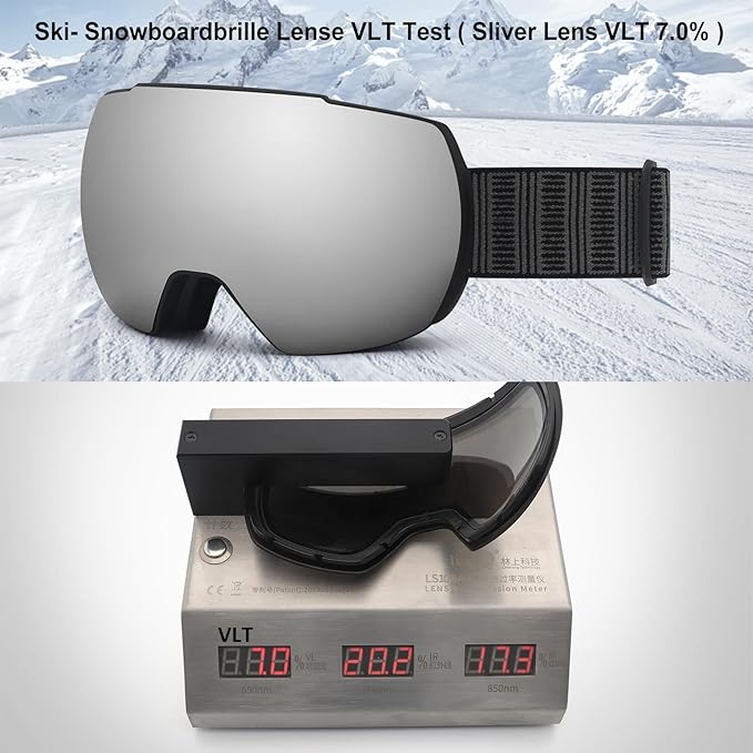 OULAIQI OTG Ski Goggles UV400 Anti-Fog Snowboard Glasses for Men Women Youth- Perfect for Skiing, Snowboarding,Winter Sports