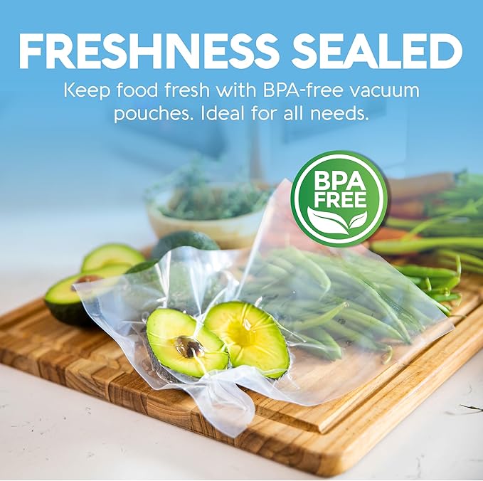 Avid Armor Chamber Vacuum Sealer Bags – Heavy Duty, BPA-Free, Pre-Cut Chamber Vacuum Bags for Food Preservation, Freezer Storage, Sous Vide and more, 1000/Pack (6x12) – Multi-Use Vacuum Bags