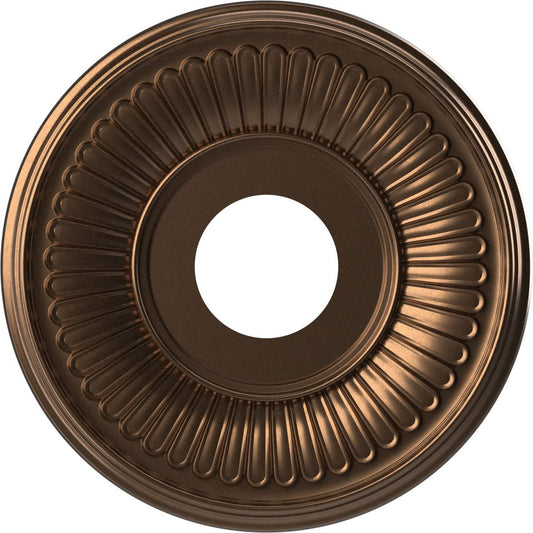 Ekena Millwork Cmp13Becab Berkshire Thermoformed Pvc Ceiling Medallion (Fits Canopies Up To 5 3/4), 13Od X 3 1/2Id X 3/4P, Metal