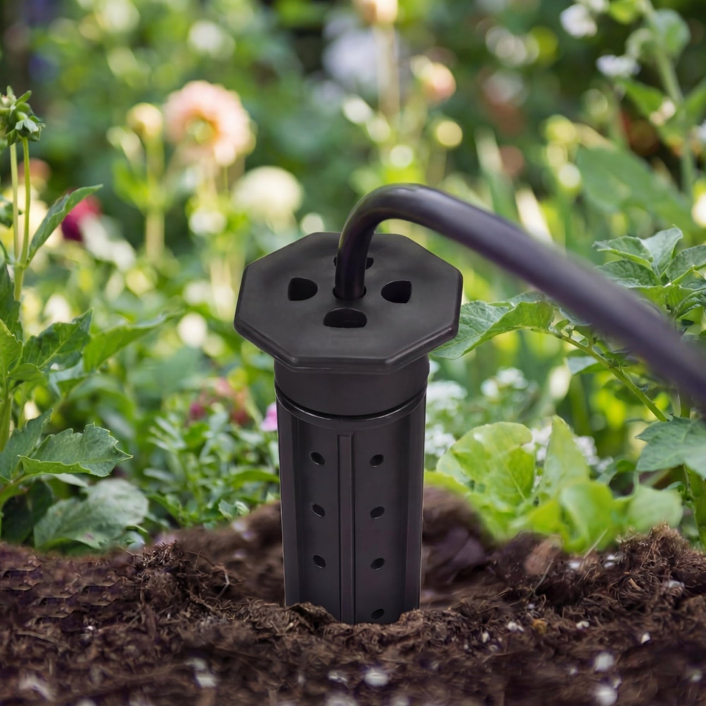 Briwooody 6 Pack Garden Watering Stake Large UV-Protected ABS Plastic Deep Root Irrigation Spike for Trees, Shrubs, Bushes, Shrubs, Flowers, Fruits, Vegetables, Potted Plants (8 Inch)