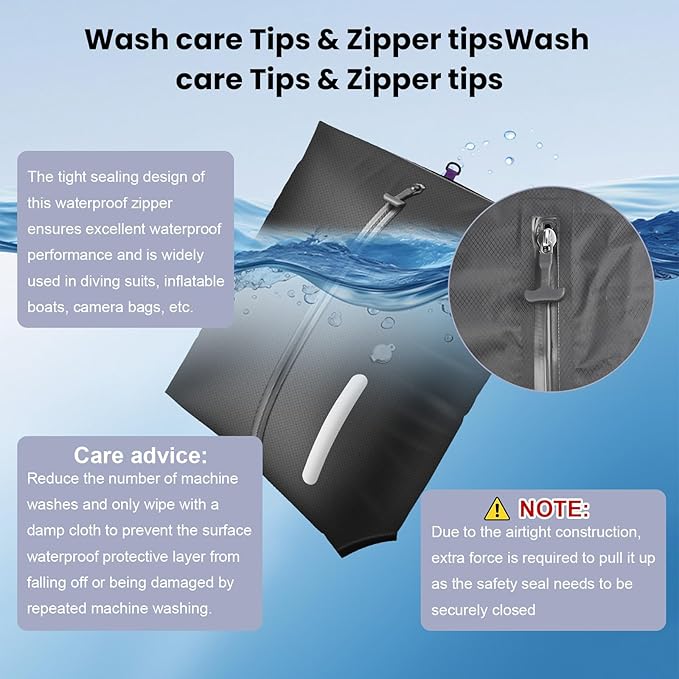 40L Travel Vacuum Bags with Pump – 2Pcs IP67 Waterproof Reusable Vacuum Compression Bags for Travel,Backpack & Suitcases,Home Storage, Vacuum Seal bags for Clothing travel (2PC + PUMP)