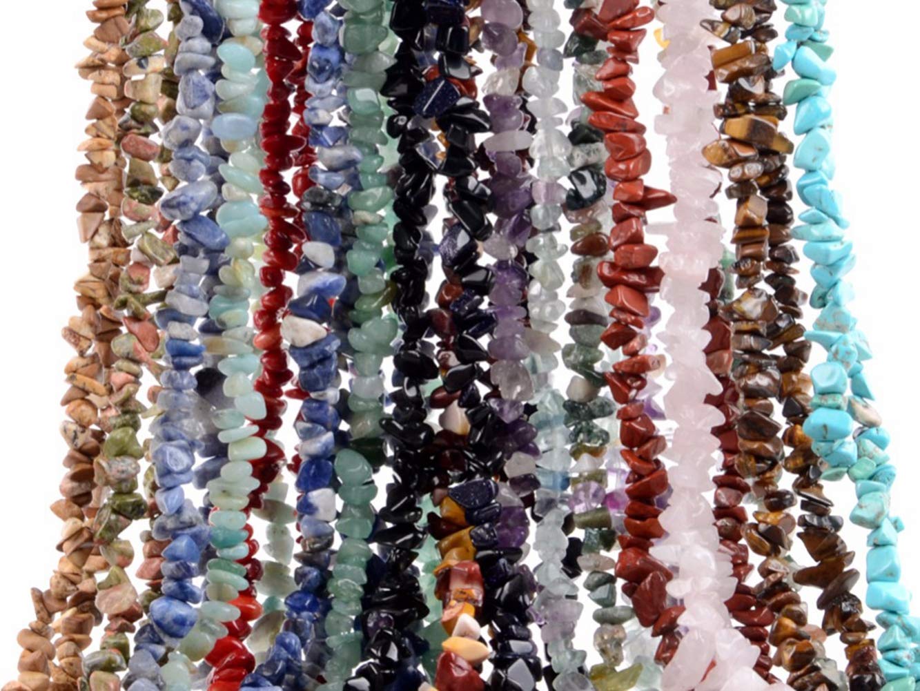 Natural Chip Stone Beads 5-8mm Garnet About 400 Pieces Irregular Gemstones Healing Crystal Loose Rocks Bead Hole Drilled DIY for Bracelet Jewelry Making Crafting (5-8mm, Garnet)