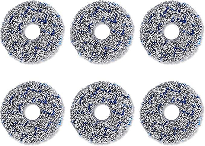 6pcs/Set Pad Floor Washer Cloth for T20 X1 Robotic Replacement Mop Wet Mopping Pads Washable Reusable Microfiber Cleaning Pads Mop Replacement