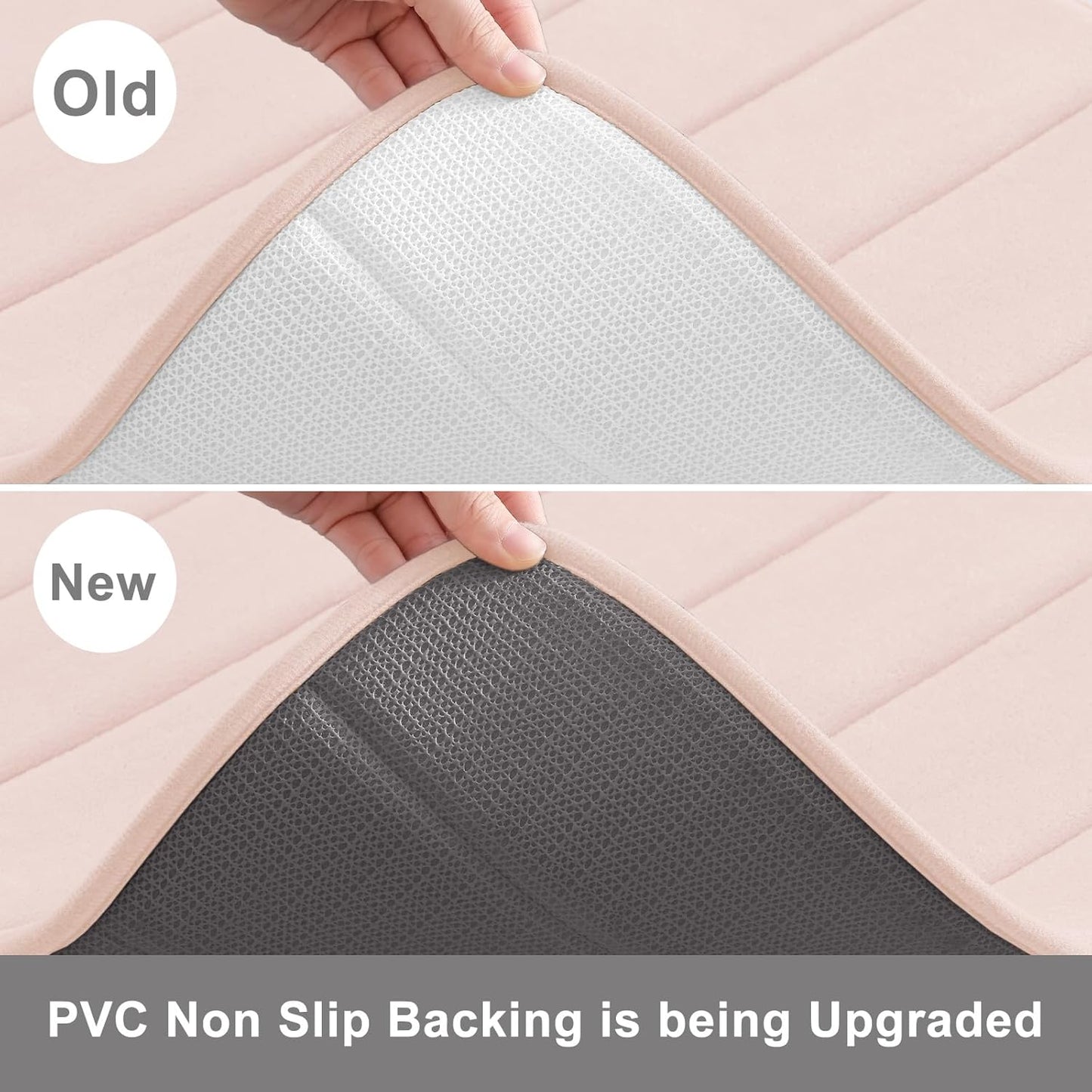 Buganda Memory Foam Bath Mat, 70" x 24", Ultra Soft and Non-Slip Bathroom Rugs, Water Absorbent and Machine Washable Bath Rug Runner for Bathroom, Shower, and Tub, Pink