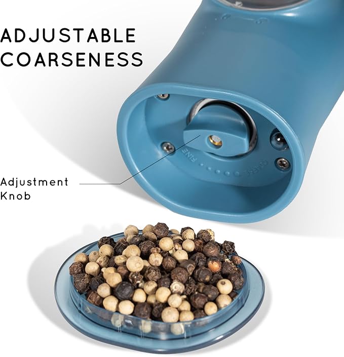 Gravity Electric Salt and Pepper Grinder Set Rechargeable, Automatic Salt and Pepper Grinder Set with USB C Charging Base, Gravity Salt and Pepper Shakers Set Electric