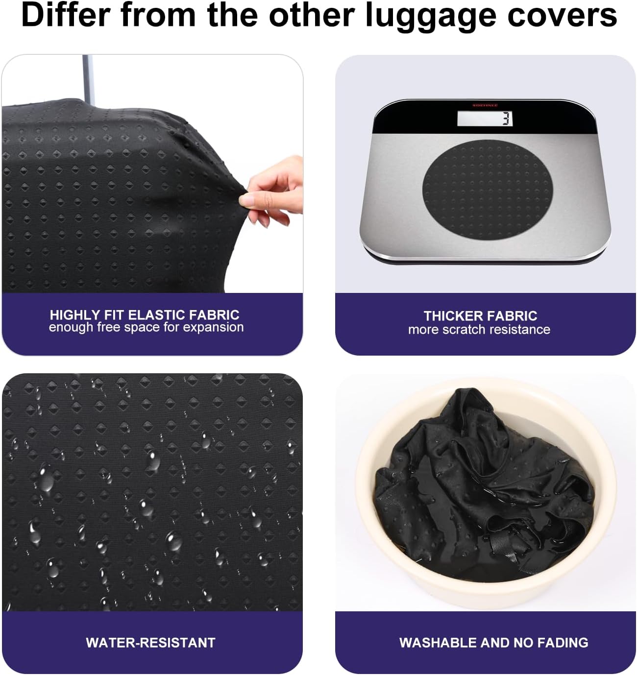 7-Mi Travel Trolley Case Cover Protector Suitcase Cover 19"-20" Trolley case Luggage Storage Covers for Men Women, Retro