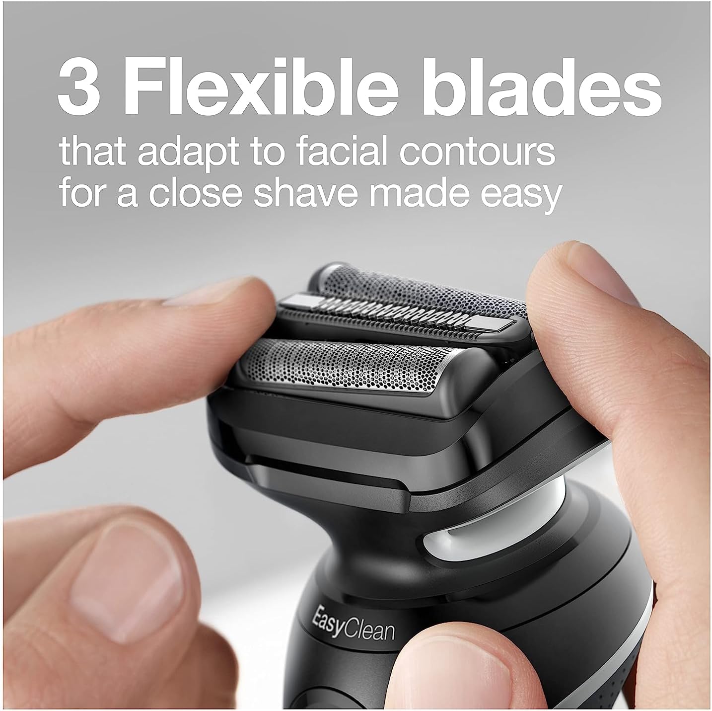 Braun Electric Razor for Men, Waterproof Foil Shaver, Series 5 5050cs, Wet & Dry Shave, with Beard Trimmer and Body Groomer, Rechargeable, Charging Stand Included, Blue