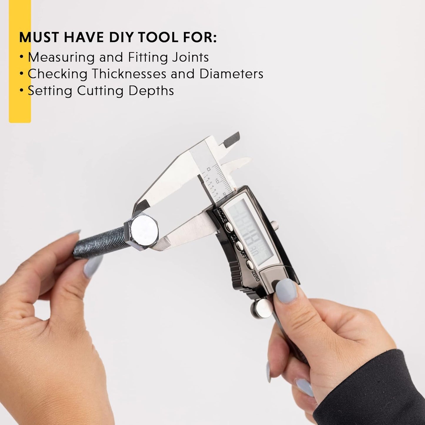 General Tools Digital Caliper 14712 - 12" Caliper Measuring Tool - Stainless Steel Ruler
