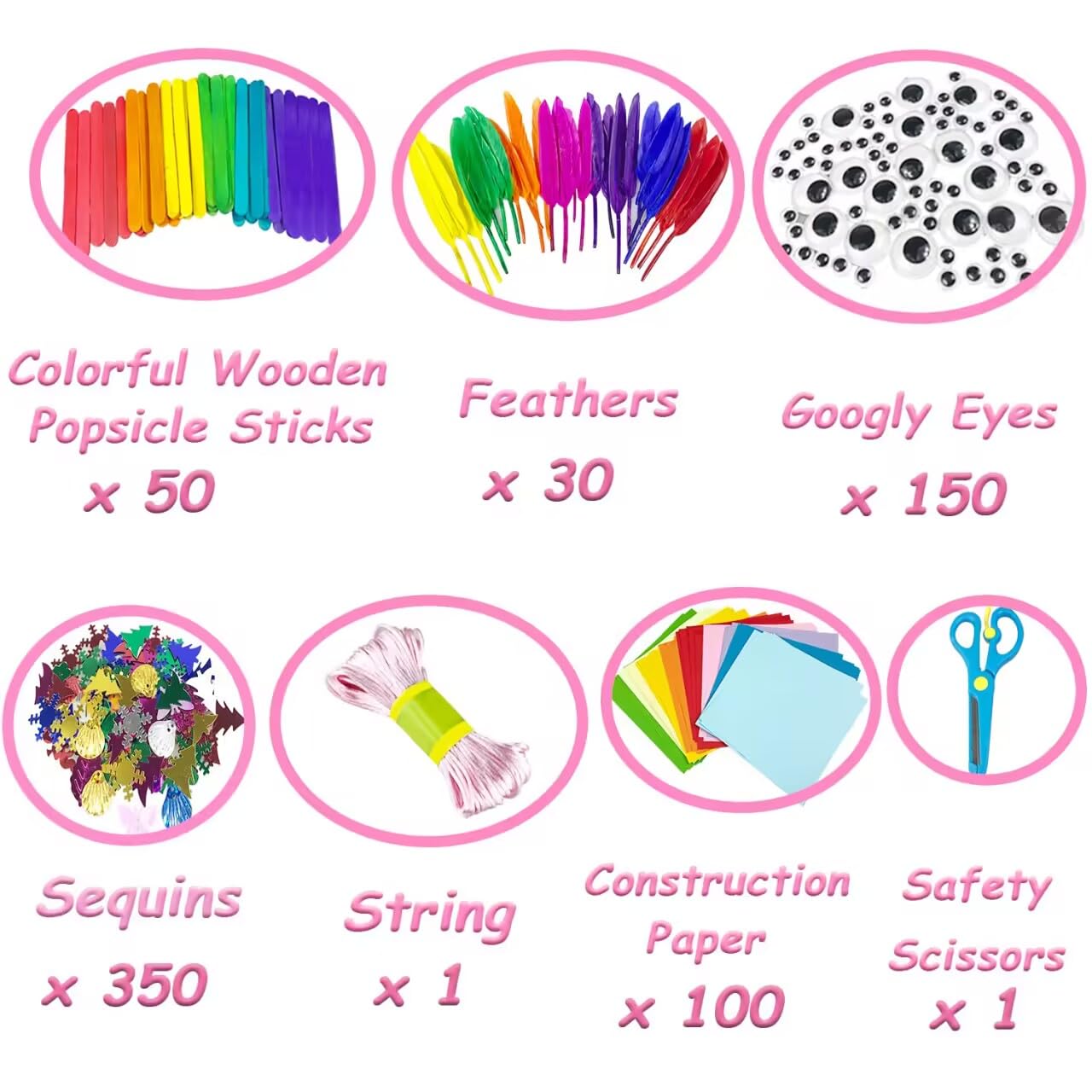 VLUSSO 3000Pcs Arts and Crafts Supplies for Kids Girls 8-12 Craft Kit with Pipe Cleaners Beads Crafts for Kids DIY School Supplies Set Crafting Box for Girls Boys Age 4-6, 6-8, 8-12 Years Gifts