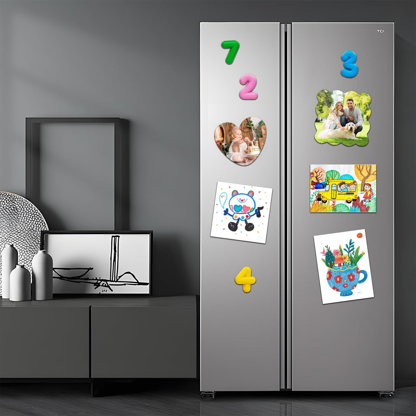 NIUBIKLUS 6 Pack Magnet Sheets Non Adhesive for Dies 8''x10'', Flexible Cuttable Plain Magnetic Sheet for Craft&Dies Storage, Making Fridge Magnets