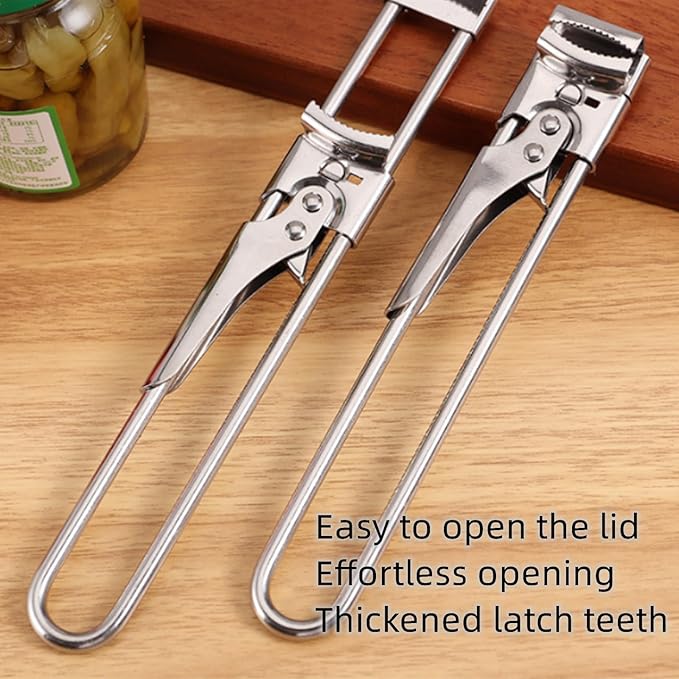 Wavhang Jar Opener, Jar Opener for Weak Hands, Multifunctional Adjustable Can Opener, Adjustable Stainless Steel JarOpener, For Seniors, Kids, Weak Hands (2S)