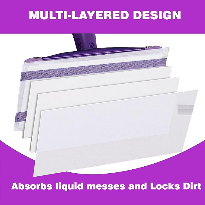 46 Mopping Pad Refill Compatible with Swiffer Wet Jet Mop, Disposable Multi Surface Wetjet Hardwood Floor Cleaner Spray Mop Pads Refills