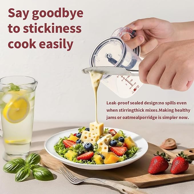 4-in-1 Adjustable Measuring Cup, Adjustable Base Kitchen Measuring Cup, Push-In Measurings Cups with Oz/Ml Dual Markings, Multi Measurings Cube Cups for Cooking and Baking (2PCS)