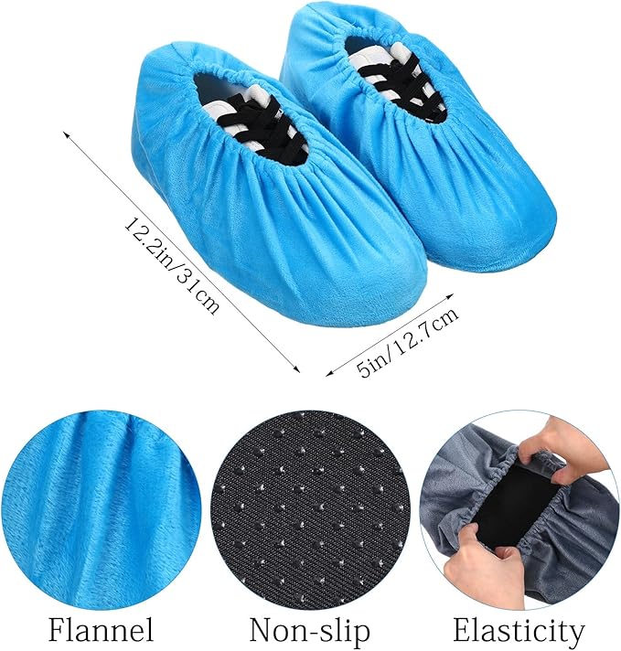 11 Pairs Reusable Non-Slip Shoe Covers, Washable Thickened Boot Shoe Covers Soft Shoes Protectors for Indoor Use Household Office Home Laboratory (Multicolor)
