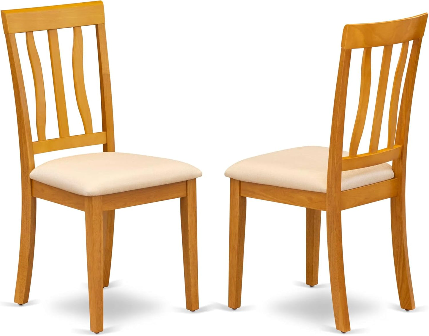East West Furniture VAAN7-OAK-C 7 Piece Kitchen Table Set Consist of an Oval Dining Table with Butterfly Leaf and 6 Linen Fabric Upholstered Dining Chairs, 40x76 Inch, Oak