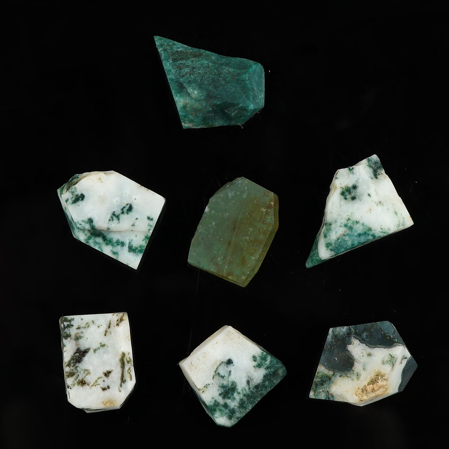 CRYSTALIS Wholesale 50 carats Natural Moss Agate Raw Crystals, Loose Gemstone, Bulk Rough Jewelry Making Supply, Chakra Healing Raw Stones, Wire Wrapping, DIY, Gem Collection