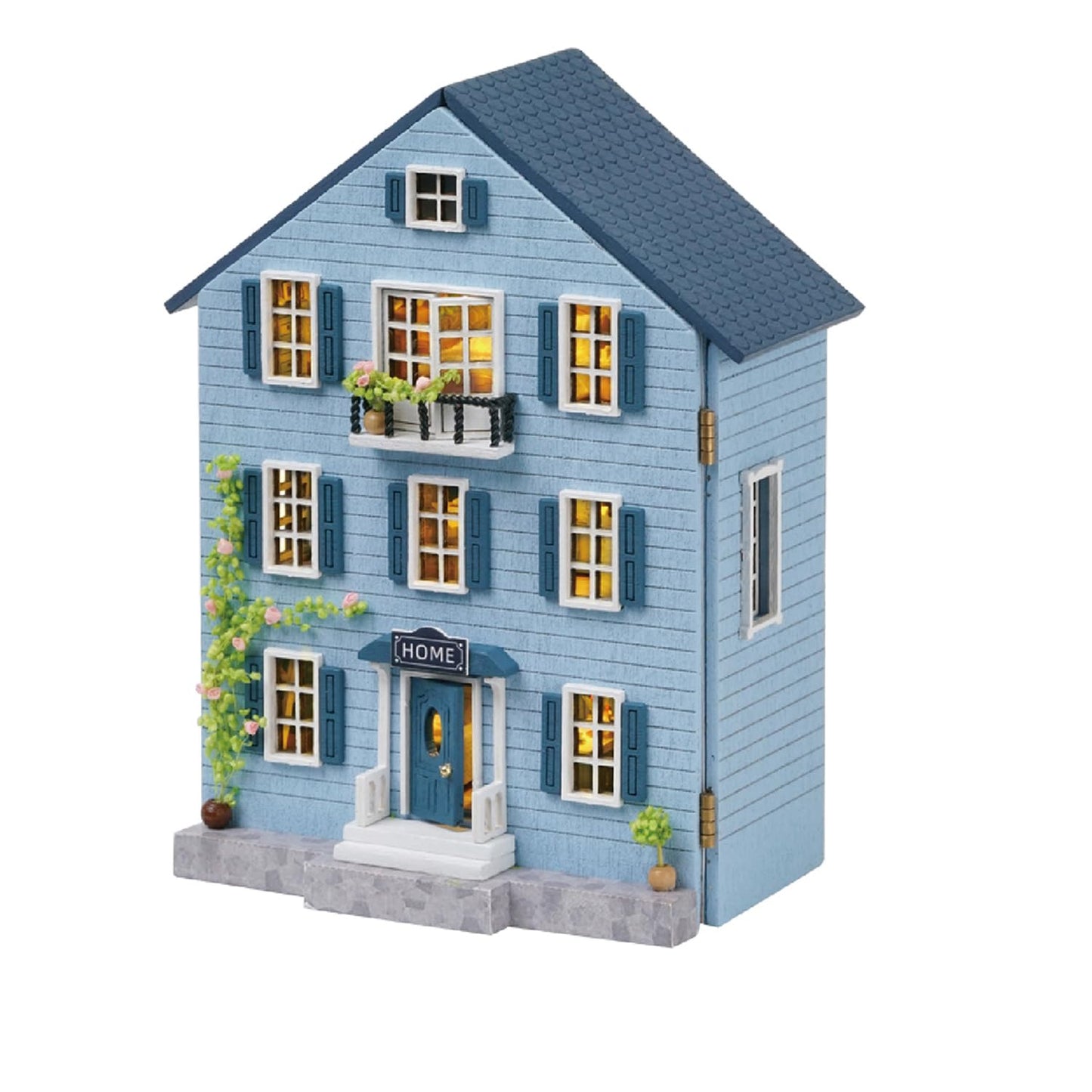 MAGQOO DIY Miniature Dollhouse Kit with Furniture 1:100 Scale Creative Room Mini Wooden Doll House Accessories DIY Miniature House Kit(Muran Manor)