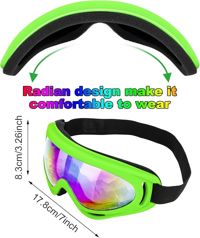 Ski Goggles, Snowboard Goggles for Men Women Kids, Skiing Snowboard Motorcycle Glasses for Adult Youth