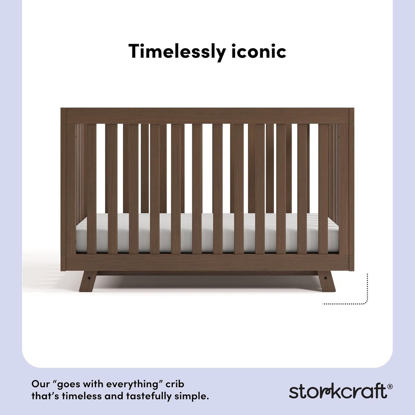 Storkcraft Beckett Grow-with-Me Convertible Crib (Hazelnut) – GREENGUARD Gold Certified, Converts to Toddler Bed & Daybed, Fits Standard Crib Mattress, Easy-to-Assemble
