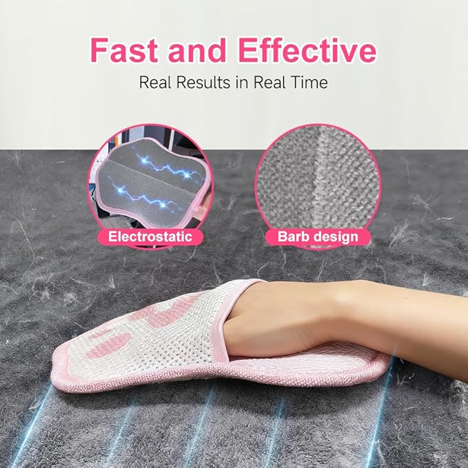 2025 Pet Hair Removal Glove for Dogs & Cats - Electrostatic Grooming Mitt with Dual-Action Bristles | Reusable Washable Furniture Couch Car Lint Remover Tool