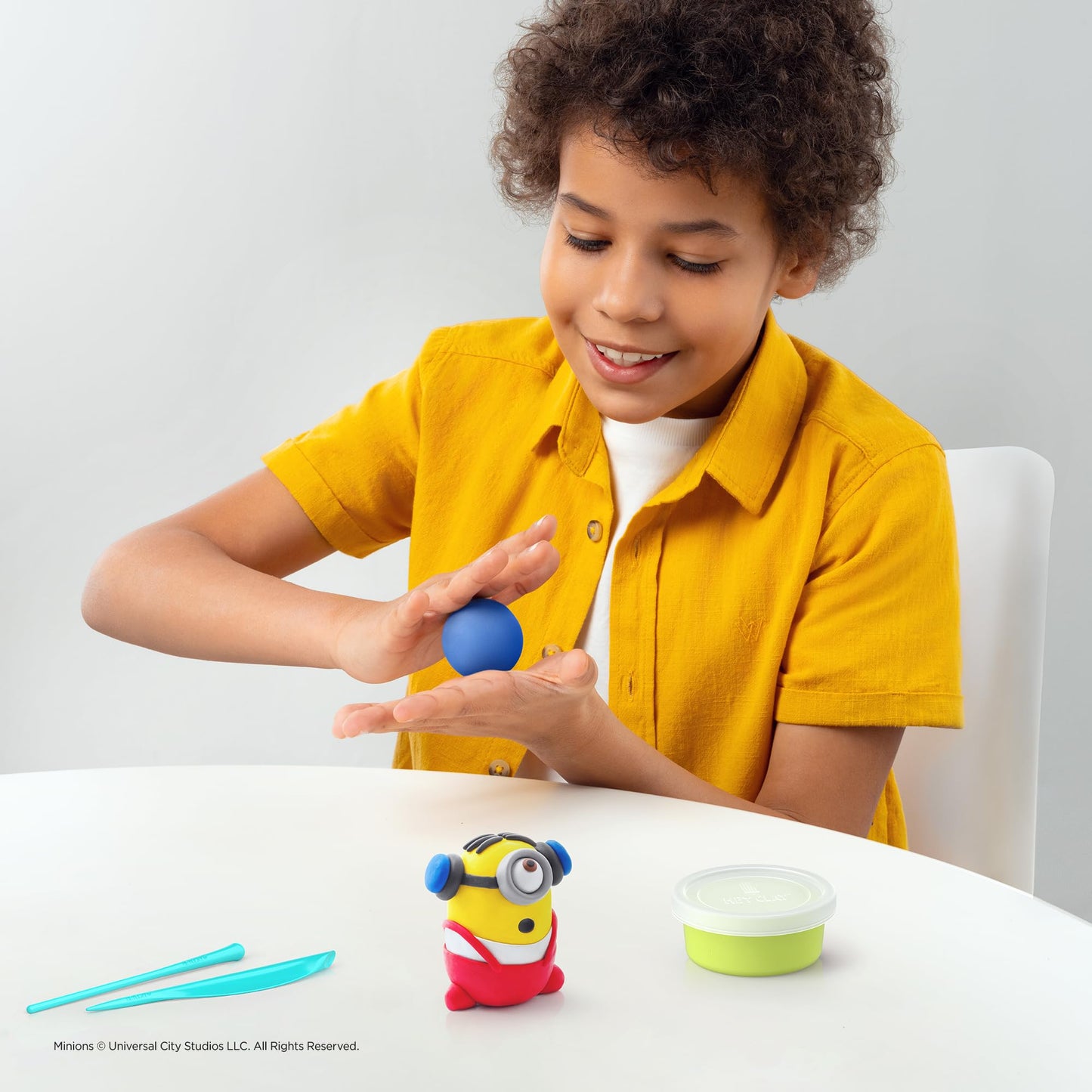 HEY CLAY Minions - Colorful Modeling Air Dry Clay for Kids - Craft Kits for Kids Ages 4-8 - DYI Minion Toys (Full Set (6 Characters))
