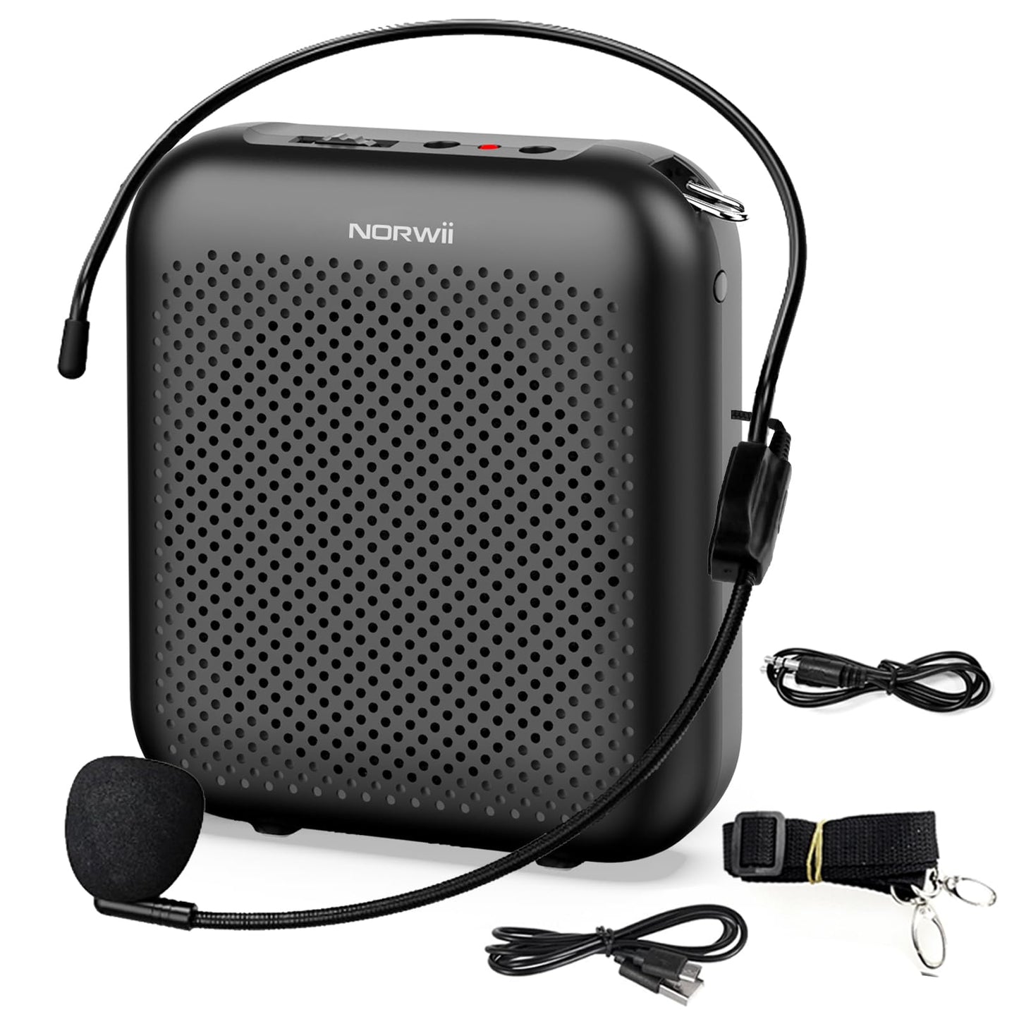 Norwii Bluetooth Voice Amplifier, Power Amplifiers, Portable Mini Wired Microphone Headset For Teacher Classroom & Outdoor Lectu