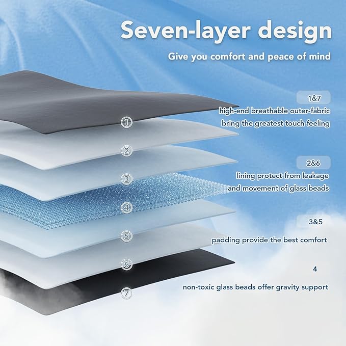 Topcee Weighted Blanket for Adults (25 lbs, 60" x 80") Queen Size Soft Cooling Heavy Blanket Sleeping, Apply to 240-260 lbs Body, Thick Breathable Blanket with Glass Bead, Easy Care