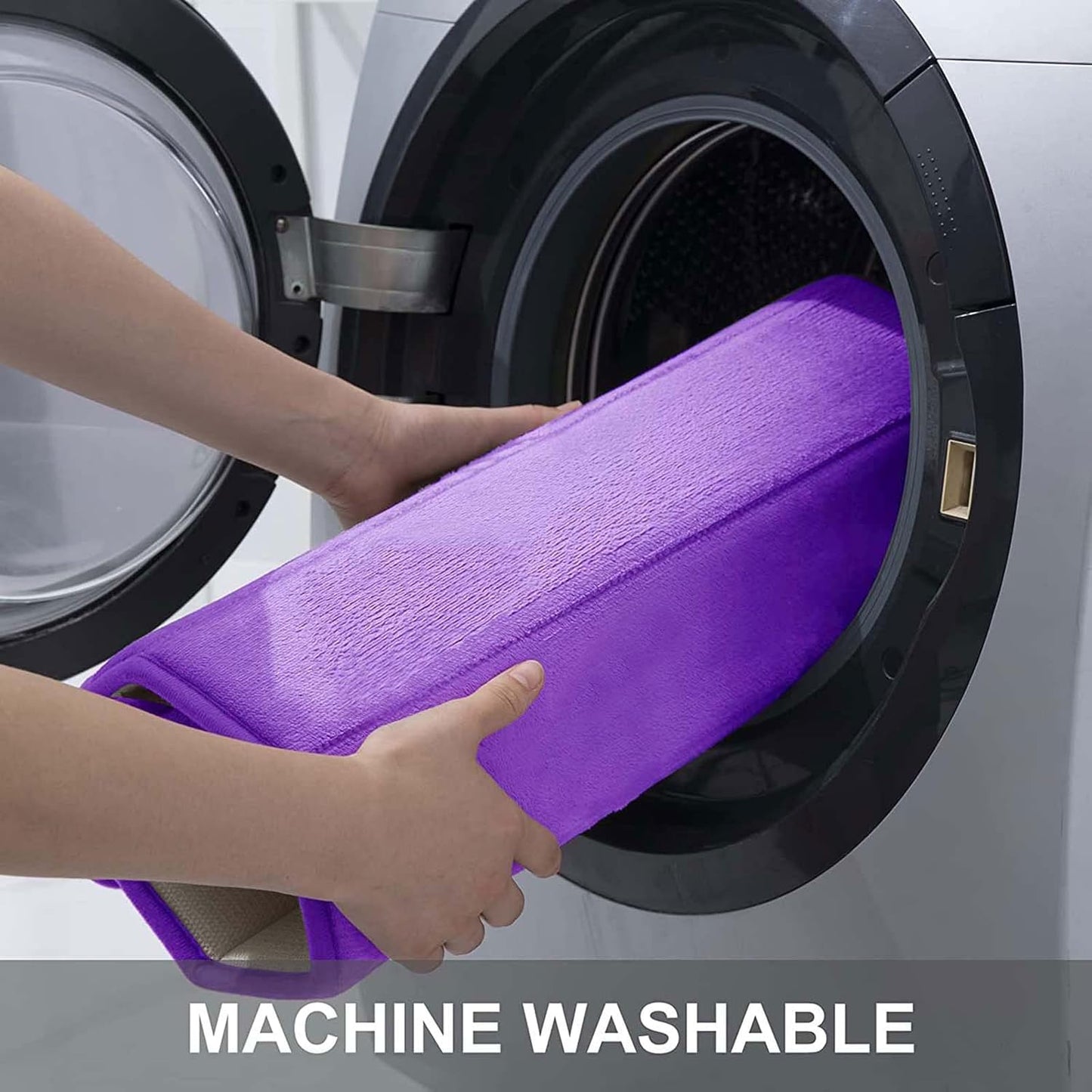 Buganda Memory Foam Bath Mat, 70" x 24", Ultra Soft and Non-Slip Bathroom Rugs, Water Absorbent and Machine Washable Bath Rug Runner for Bathroom, Shower, and Tub, Purple