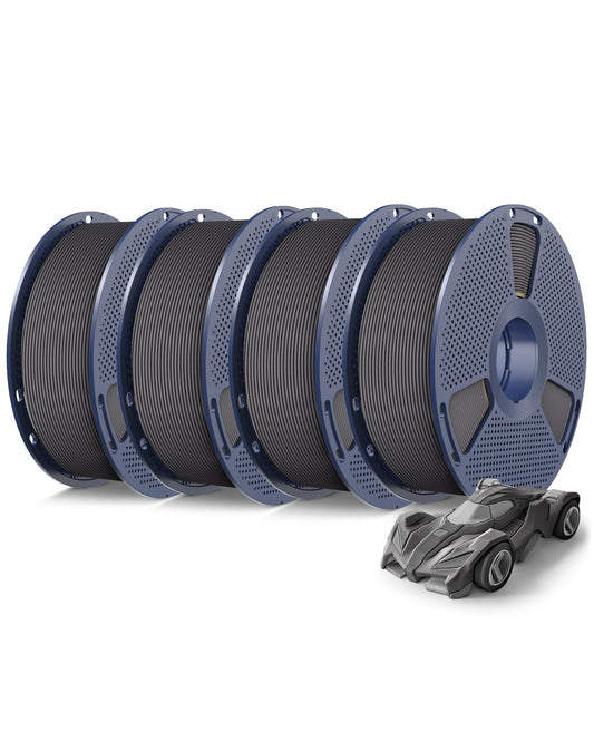 SUNLU High Speed PETG Filament 1.75mm 4KG Bundle, 3D Printer Filament 4kg, 1kg per Spool, Pack of 4, 4 Colors, PETG Grey *4 Pack