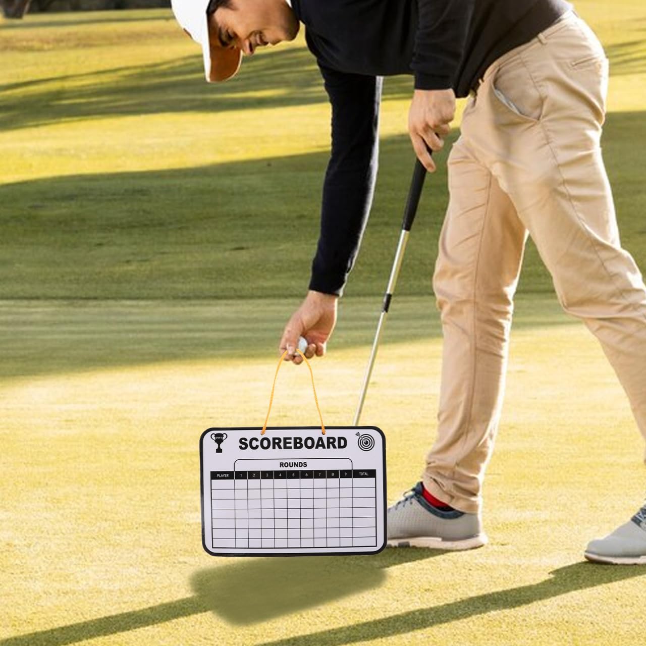 Golf Scoreboard Double-Sided Dry Erase Scorecard for Keeping Compact and Portable Whiteboard for Kids and Adults