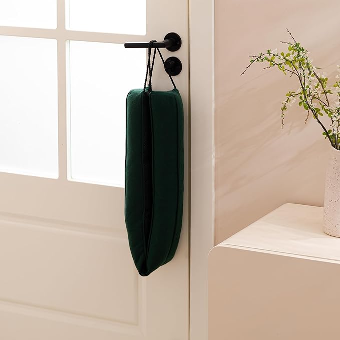 Sunolga Door Draft Stopper Blocks Hot and Cold Air with Removable Washable Cover for Bottom of Door, All-Season Seal for Noise, Wind, Door Sweep for Gaps Up to 3", Home Essentials, 38", Dark Green