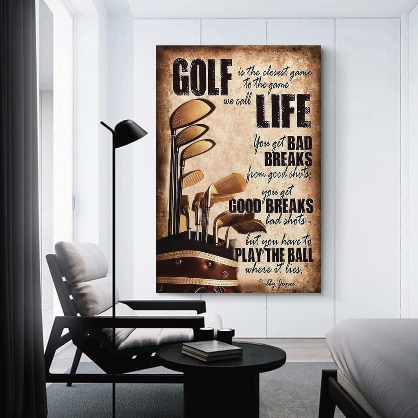 Golfing Classic Vintage Golf Life Art Posters, Sport Lovers Gifts, Canvas Painting And Wall Art Pictures Are Used For Room Aesthetics And Decoration 12x18inch(30x45cm)