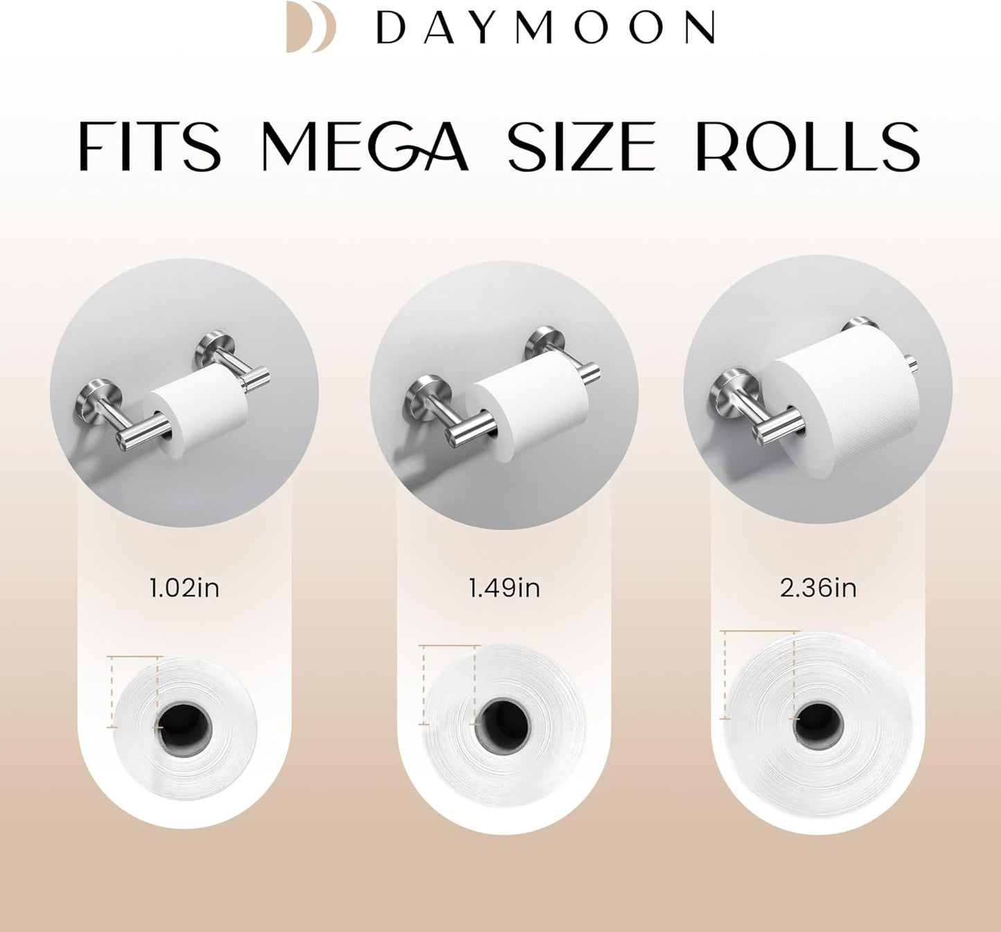 Day Moon™ Polished Chrome Toilet Paper Holder - Chrome Toilet Paper Holder Wall Mount