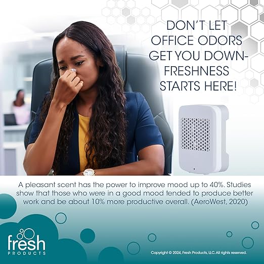 Fresh Products myfresh 2.0 Personal Air Freshener with Dry Fragrance Technology for Small Spaces Compact Design Motion Sensor Battery Operated White Dispenser 1 pk