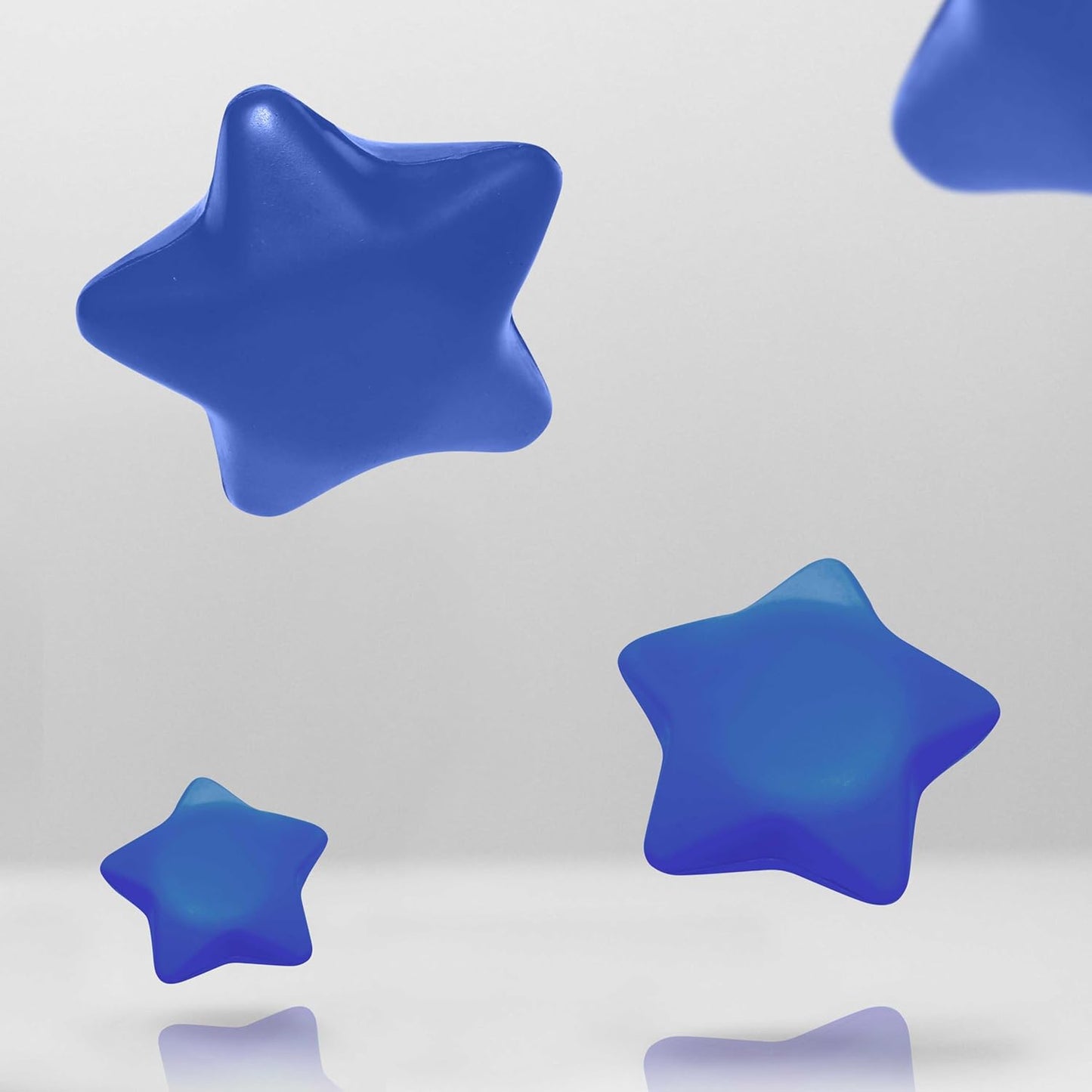 DISCOUNT PROMOS Star Squeeze Balls Set of 10, Bulk Pack - Anxiety Stress Relief, Perfect for Your Desk, Office or Home - Blue