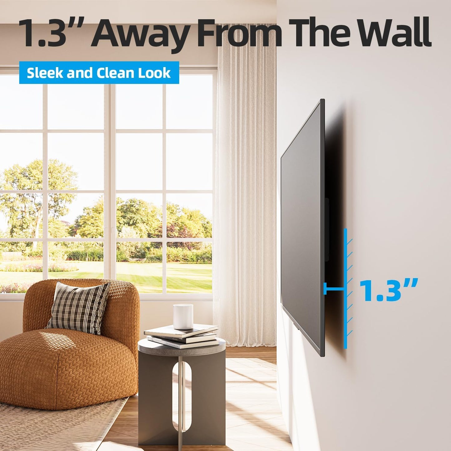 Heavy Duty TV Wall Mount for 55-100 inch Large TVs up to 200 LBS & 800x600 mm Vesa, Ultra Slim Fixed TV Mount, Low-Profile TVS Bracket, 16" 24" 32" Wood Stud, Fit Most 65+ 75+ 85 86 90 98 100 TVs