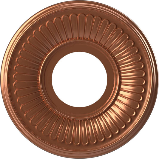 Ekena Millwork Cmp10Bebco Berkshire Thermoformed Pvc Ceiling Medallion (Fits Canopies Up To 4 1/2), 10Od X 3 1/2Id X 3/4P, Brigh