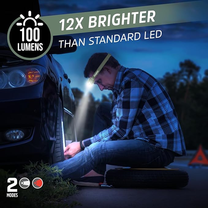 Energizer Universal+ LED Headlamp (2-Pack), IPX4 Water Resistant Headlamps, Bright Head Light for Outdoors, Camping, Running, Storm, Survival LED Light for Emergencies (Batteries Included)