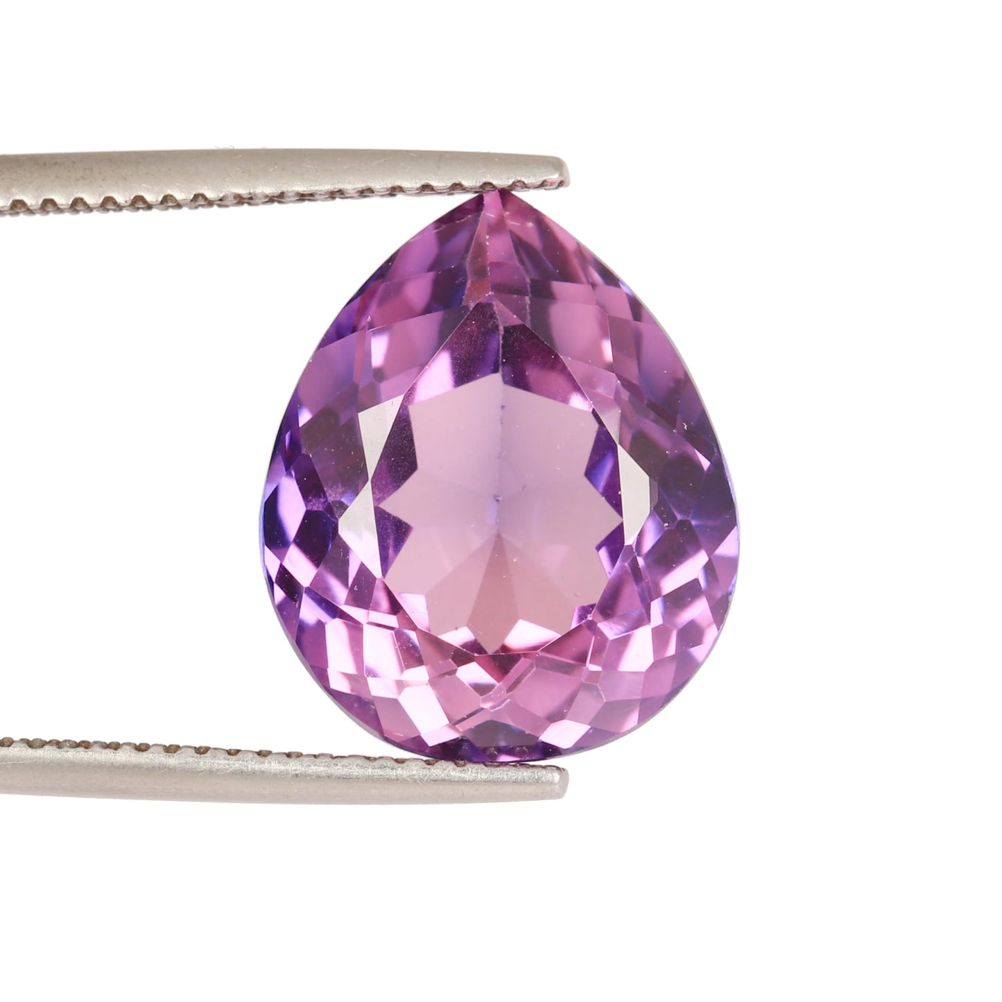 REAL-GEMS Natural Brazilian Pink Kunzite 12.3 Carat Pear Shape Loose Gemstone for Jewelry Making