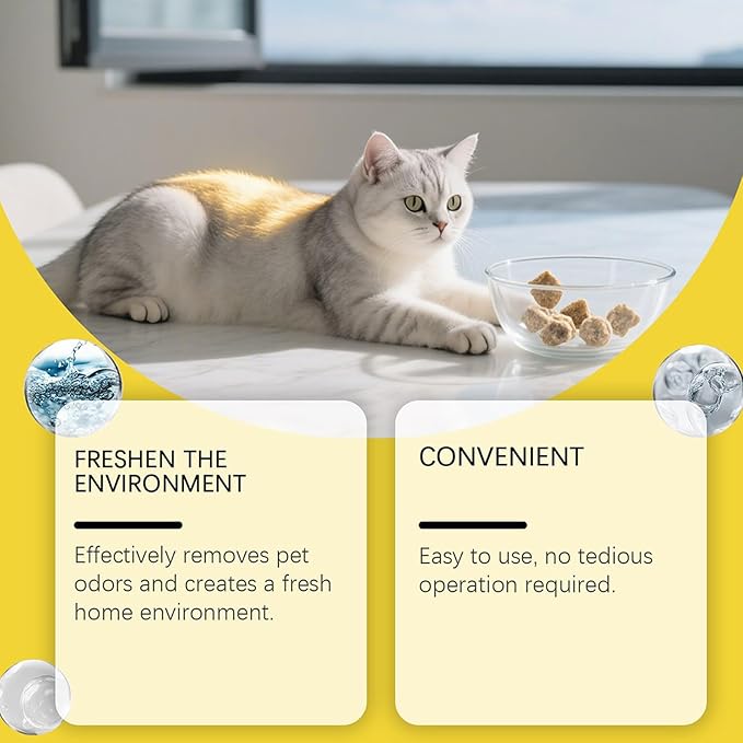 100g Cat Odor Remover Gel, Natural Long Lasting Eliminator, Safe and Effective Odor Control for Litter Boxes Upholstery Floors Laundry Fabric and Furniture, Perfect for Maintaining a Home