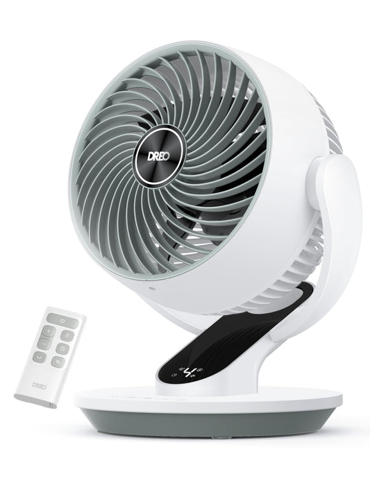 DREO Oscillating Fan for Bedroom, 13 Inch Quiet Table Fans for Home Whole Room, 70ft Powerful Airflow, Desk Air Circulator Fan w
